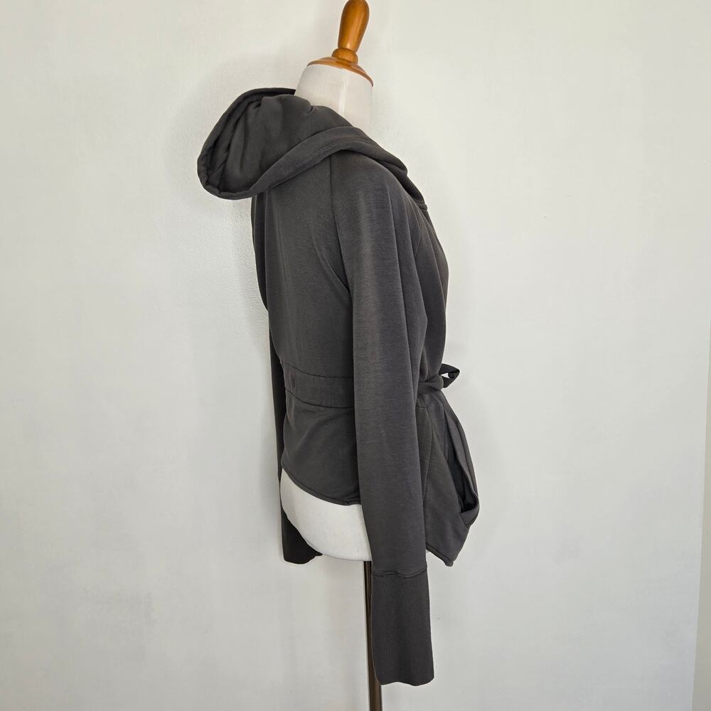 Athleta Clarity Cinch Open Cardigan Modal Gray Soft Sweatshirt Women Small - Picture 5 of 14